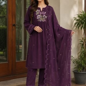 jaipur khadi cotton elephant embroidered suit set