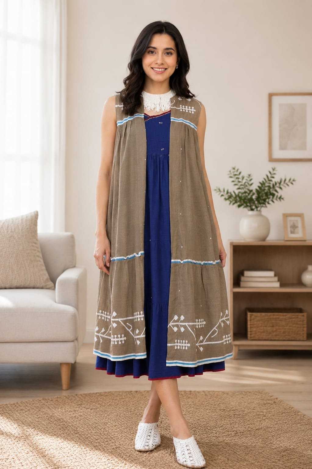 terquois klothing boho layered maxi dress