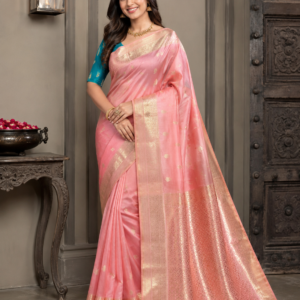 elegant zari woven soft silk saree